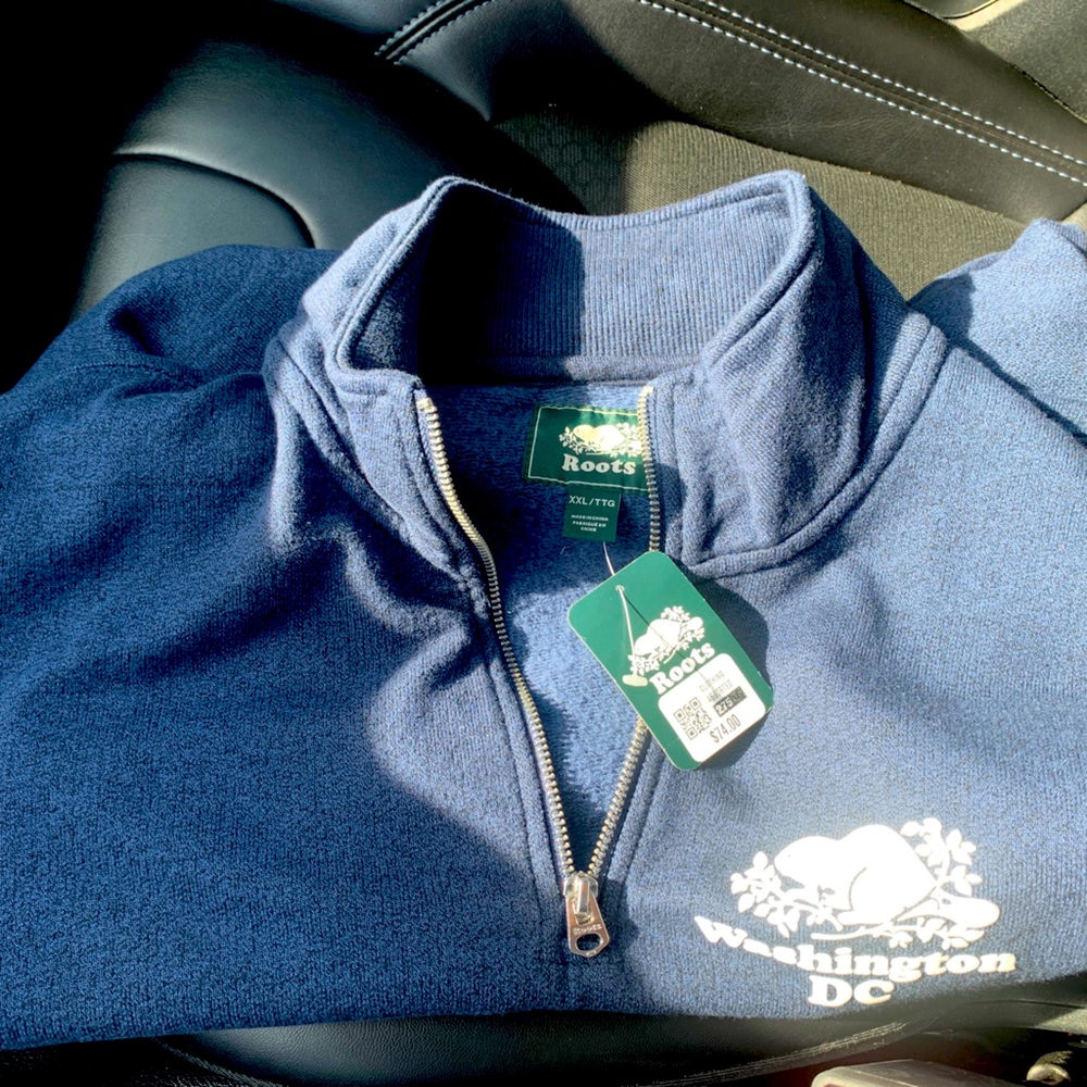 Roots sweatshirt Washington Quarter zip stein